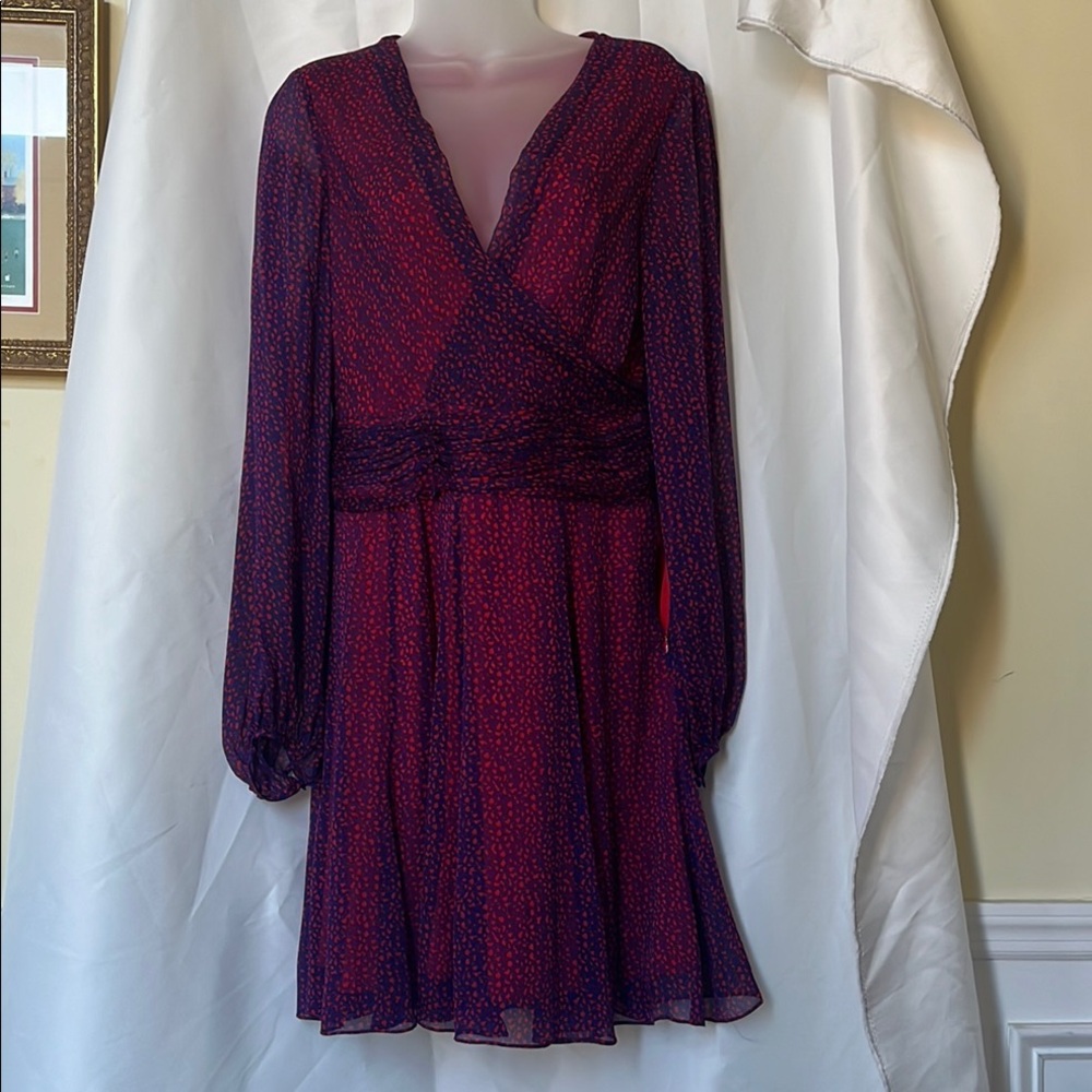 Elegant Diane von Furstenberg Red and Blue Women's Dress